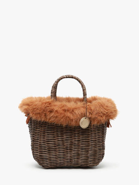 Handtas Doudou Le voyage en panier Bruin doudou S
