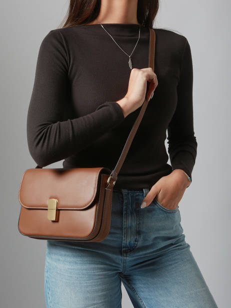 Cross Body Tas M Alice Leder Nat et nin Beige vintage M ander zicht 1