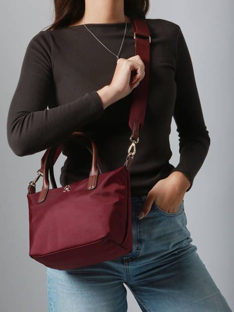 Cross Body Tas Popette Nylon Tommy hilfiger Rood popette AW17709 ander zicht 1