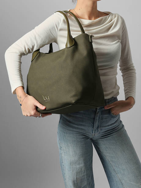 Schoudertas Daisy Suede By byblos Groen daisy suede BS66B01S ander zicht 1