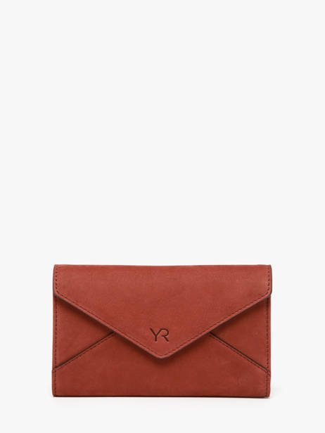 Portefeuille Leder Yves renard Oranje nubuck 26683