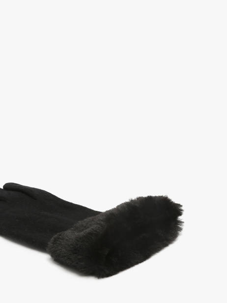 Handschoenen Isotoner Zwart women gloves 85358 ander zicht 1