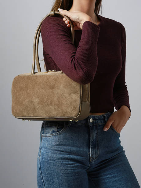 Schoudertas Velvet Caviar Leder Milano Beige velvet caviar VC25093 ander zicht 1