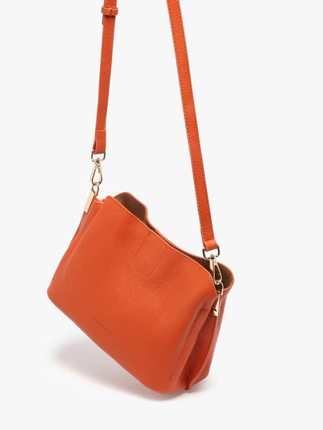 Cross Body Tas Helena Leder Francinel Oranje helena 22944 ander zicht 1