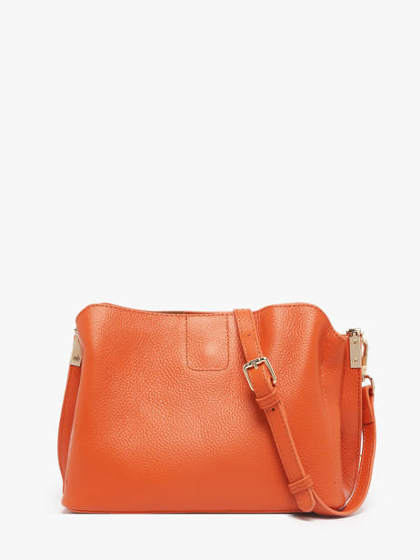 Cross Body Tas Helena Leder Francinel Oranje helena 22944 ander zicht 3