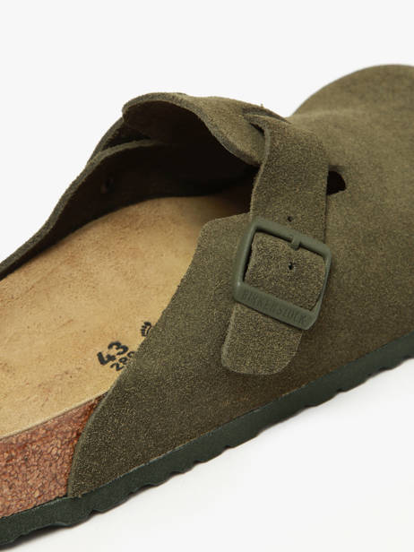 Slippers Boston Uit Leder Birkenstock Groen men 1024721 ander zicht 2