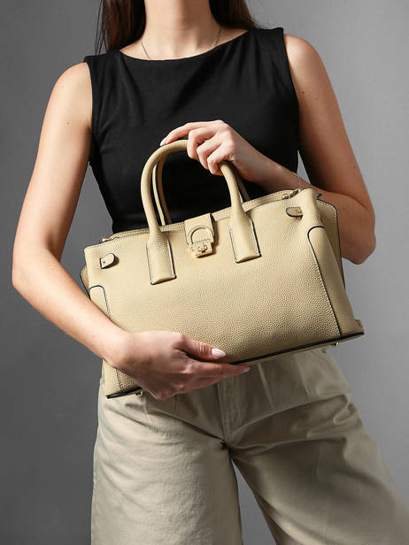 Handtas M Equestre Leder Etrier Beige equestre EEQT142M ander zicht 1