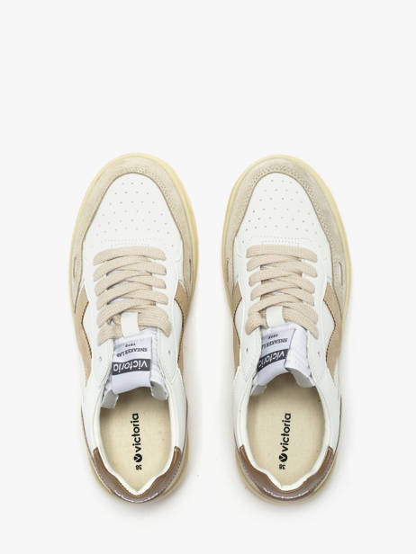 Sneakers Uit Leder Victoria Beige women 1257136 ander zicht 3