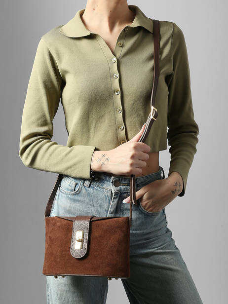 Cross Body Tas Velvet Caviar Leder Milano Bruin velvet caviar VC25115 ander zicht 1