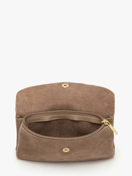 Portemonnee Velvet Leder Milano Beige velvet VE23113O ander zicht 1