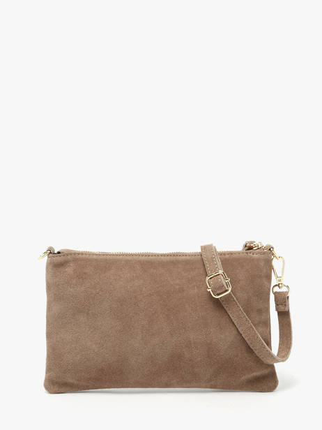 Cross Body Tas Velvet Leder Milano Beige velvet VE24111O ander zicht 4
