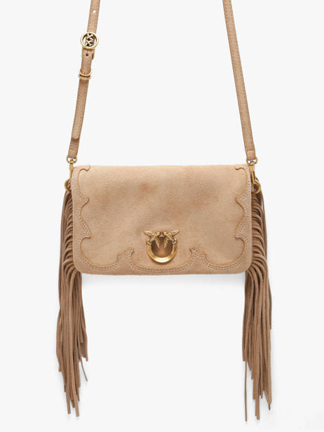 Cross Body Tas Love Bag Soft Leder Pinko Beige love bag soft 6023A39A ander zicht 2