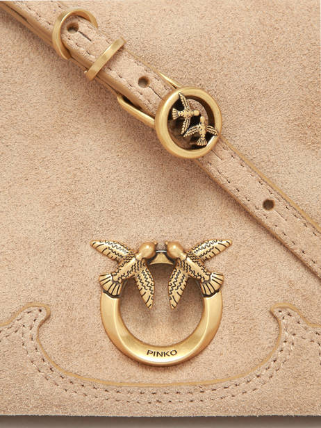 Cross Body Tas Love Bag Soft Leder Pinko Beige love bag soft 6023A39A ander zicht 3