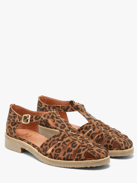 Sandalen Uit Leder We do Bruin women 45255A46 ander zicht 1