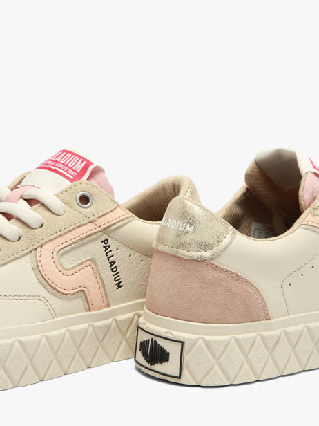 Sneakers Uit Leder Palladium Beige women 94662244 ander zicht 2