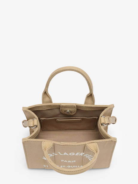Cross Body Tas Rsg Katoen Karl lagerfeld Beige rsg A1W50118 ander zicht 3