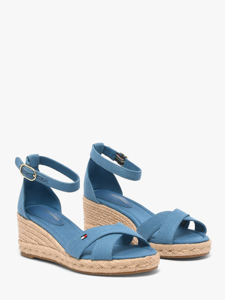 Sandalen Uit Leder Tommy hilfiger Blauw women 9332CZQ ander zicht 1