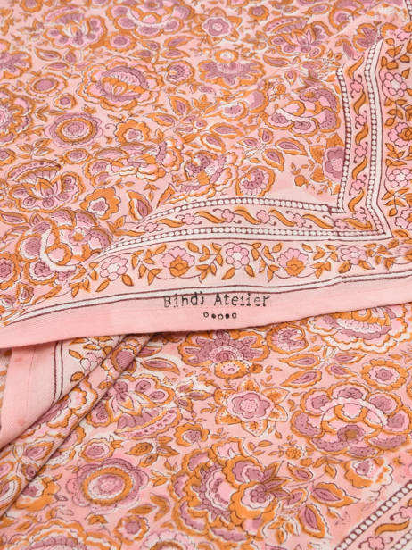 Foulard Bindi atelier Roze floral FL ander zicht 1