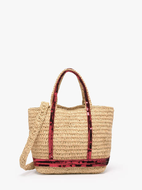 Cross Body Tas Baby Cabas Raffia Pailletten Vanessa bruno Beige cabas raphia 64V40410