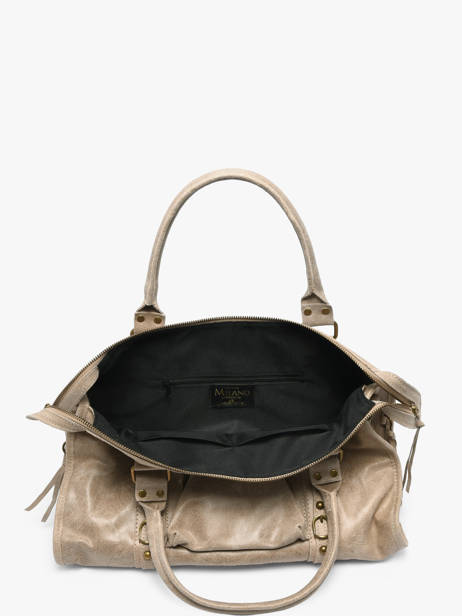Schoudertas A4 Formaat Spazzolato Leder Milano Beige spazzolato SP24095 ander zicht 2
