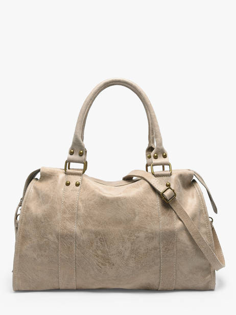 Schoudertas A4 Formaat Spazzolato Leder Milano Beige spazzolato SP24095 ander zicht 3