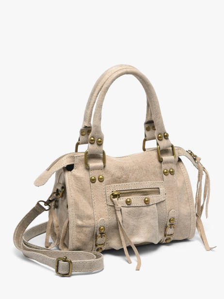 Handtas Spazzolato Leder Milano Beige spazzolato SP24093 ander zicht 1