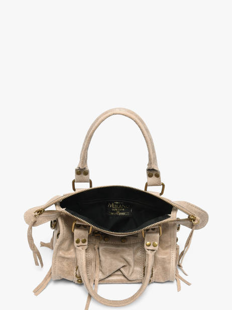 Handtas Spazzolato Leder Milano Beige spazzolato SP24093 ander zicht 2