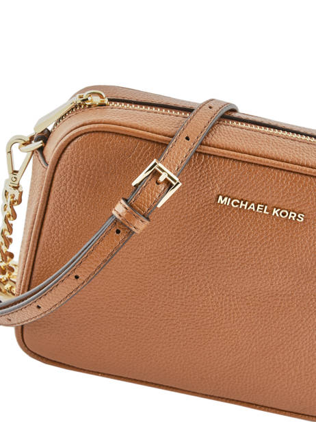 Cross Body Tas Ginny Leder Michael kors Bruin jet set F7GGNM8L ander zicht 1