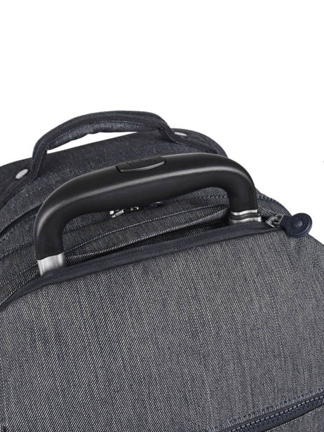 Rugzak Op Wieltjes Sari 2 Compartimenten Kipling Blauw back to school 16310 ander zicht 2