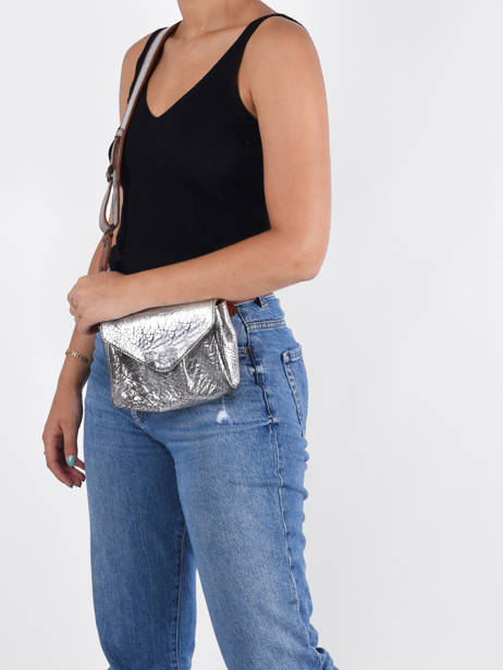 Cross Body Tas S Suzon Argento Leder Paul marius Grijs argento SUZSARG ander zicht 1