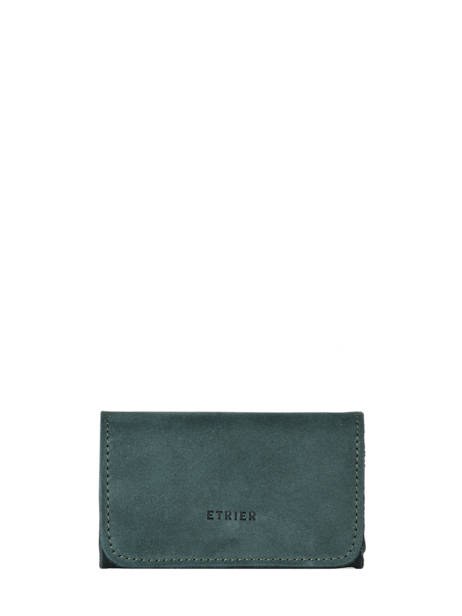 Portemonnee Etincelle Nubuck Leder Etrier Groen etincelle nubuck EETN650