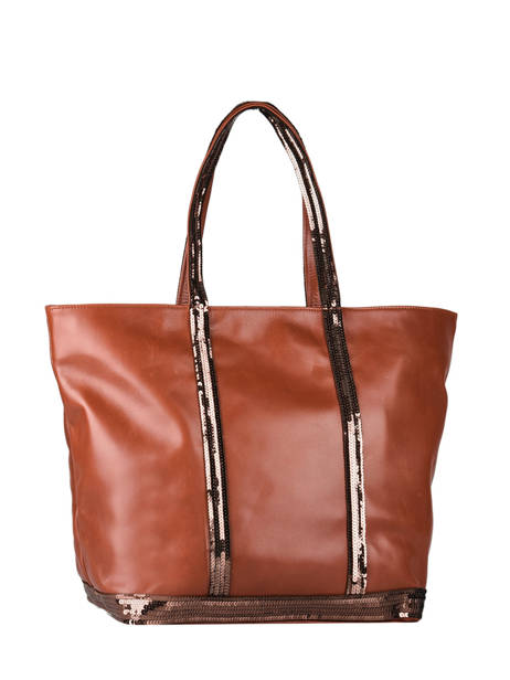 Schoudertas Cabas Met Rits Leder Vanessa bruno Bruin cabas cuir 2V40409 ander zicht 4