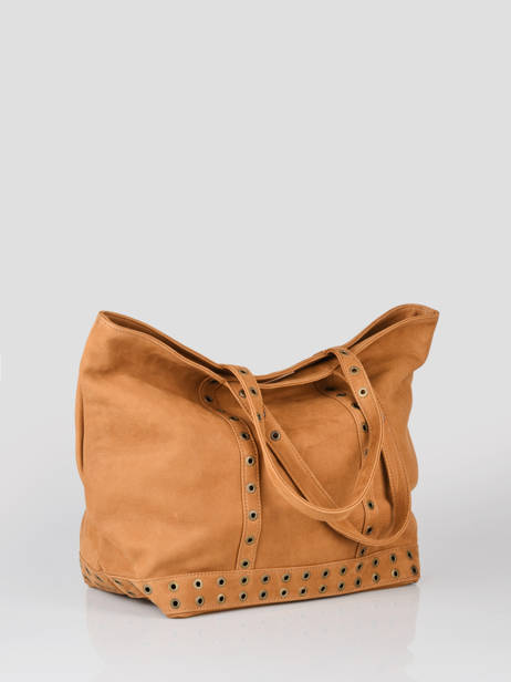 Handtas Cabas Cuir Leder Vanessa bruno Bruin cabas cuir 22V40409 ander zicht 2