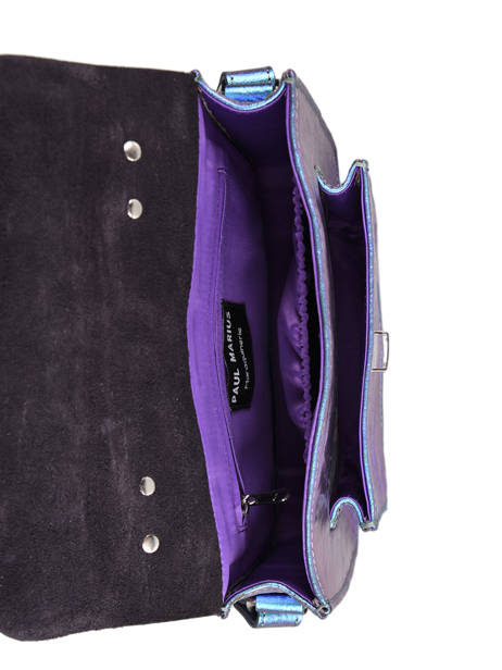 Cross Body Tas Mlle George Scarabee Leder Paul marius Blauw scarabee GEORGSCA ander zicht 3