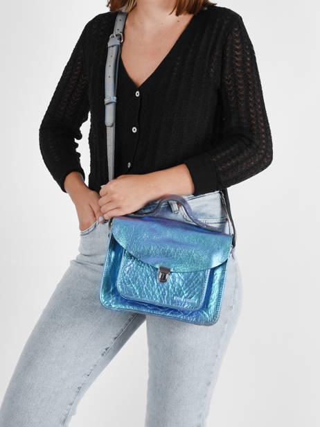 Cross Body Tas Mlle George Scarabee Leder Paul marius Blauw scarabee GEORGSCA ander zicht 2