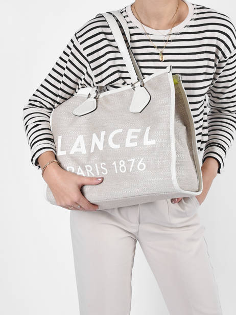 Schoudertas Cabas D'été Jute En Leder Lancel cabas d'ete A10749 ander zicht 1