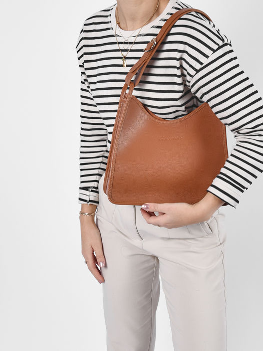 Longchamp Le foulonné Schoudertas Bruin