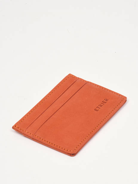 Kaarthouder 4 Vakjes Etincelle Nubuck Leder Etrier Oranje etincelle nubuck EETN011 ander zicht 1