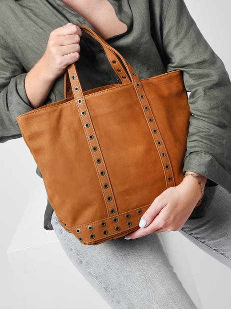 Handtas Cabas Cuir Leder Vanessa bruno Roze cabas cuir 22V40413 ander zicht 1