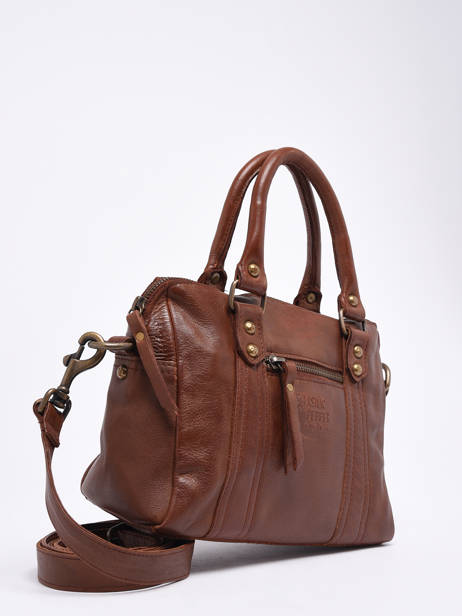 Cross Body Tas Cow Leder Basilic pepper Bruin cow BCOW57 ander zicht 2
