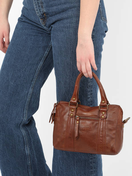 Cross Body Tas Cow Leder Basilic pepper Bruin cow BCOW57 ander zicht 1