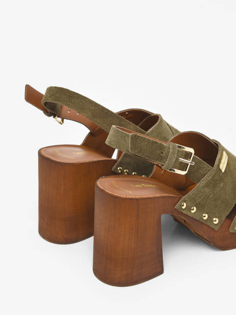 Sandalen Met Hak Tessy Uit Leder Les tropeziennes Groen women B ander zicht 4
