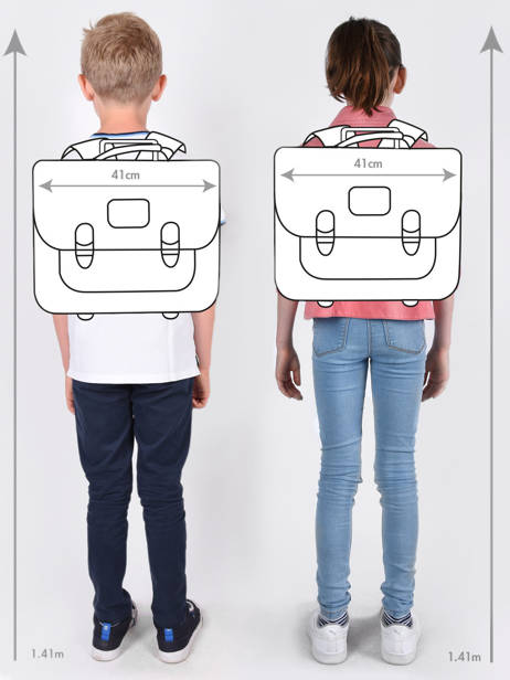 Boekentas Op Wieltjes 2 Compartimenten Tann's Veelkleurig les fantaisies f 43265 ander zicht 1